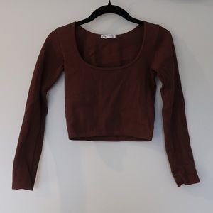 zara ribbed cropped top